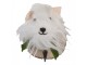 Wall Hook Dog 11x15x14 Cm White Felt - 11.0 cm Clayre & Eef