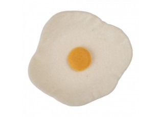 Decorative Bowl Egg ? 18x3 Cm White Felt - ? 18*3 cm