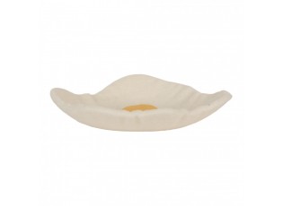 Decorative Bowl Egg ? 18x3 Cm White Felt - ? 18*3 cm