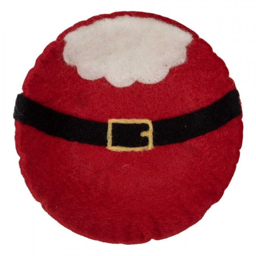 Decorative Bowl ? 18x4 Cm Red Felt Santa Claus - ? 18*4 cm
