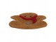 Decorative Bowl Gingerbread Man 19x16x4 Cm Brown Felt - 19.0 cm Clayre & Eef