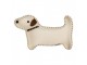 Decorative Bowl Dog 20x13x3 Cm White Felt - 20.0 cm Clayre & Eef
