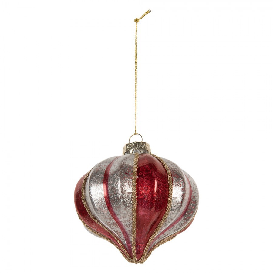 Christmas Bauble ? 8x8 Cm Red Glass - ? 8*8 cm