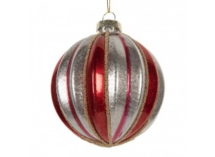 Christmas Bauble ? 8x8 Cm Red Glass - ? 8*8 cm