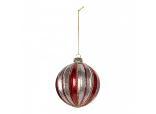 Christmas Bauble ? 8x8 Cm Red Glass - ? 8*8 cm