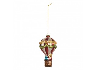 Christmas Ornament Hot Air Balloon ? 8x14 Cm Multiple Glass - ? 8*14 cm