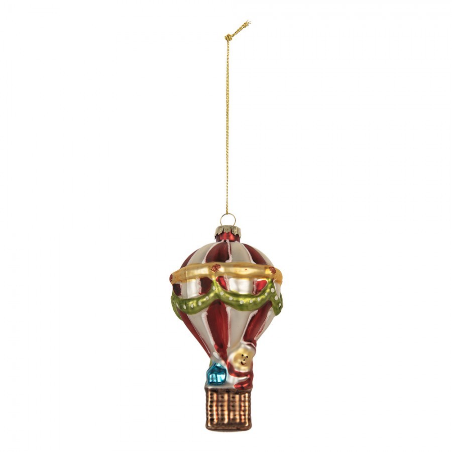 Christmas Ornament Hot Air Balloon ? 8x14 Cm Multiple Glass - ? 8*14 cm Clayre & Eef Christmas Ornament Hot Air Balloon ? 8x14 Cm Multiple Glass - ? 8*14 cm Clayre & Eef
