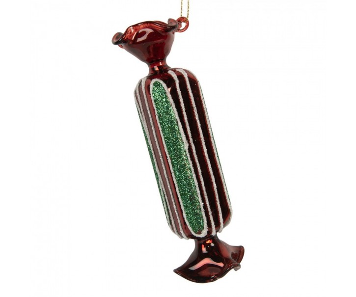 Christmas Ornament ? 4x15 Cm Red Glass - ? 4*15 cm Clayre & Eef