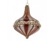 Christmas Bauble ? 9x11 Cm Red White Glass - ? 9*11 cm Clayre & Eef