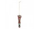 Christmas Ornament Elf 4x2x13 Cm Red Glass - 4.0 cm Clayre & Eef