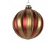 Christmas Bauble ? 8x8 Cm Red Gold Colored Glass - ? 8*8 cm Clayre & Eef