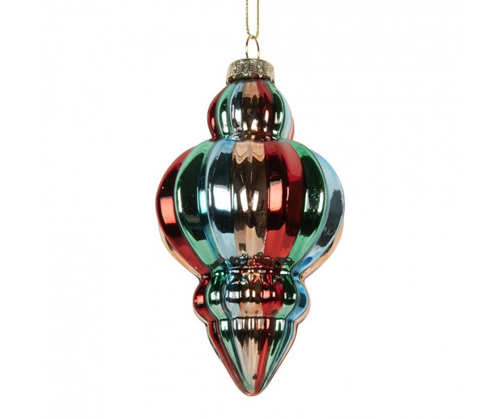Christmas Bauble ? 7x12 Cm Multicoloured Glass - ? 7*12 cm Clayre & Eef