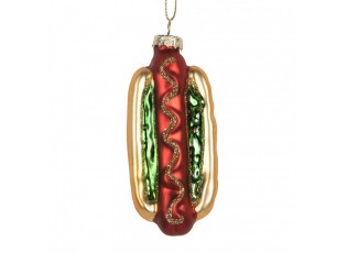 Christmas Ornament 4x3x10 Cm Gold Colored Glass - 10.0 cm