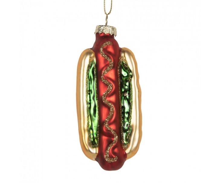 Christmas Ornament 4x3x10 Cm Gold Colored Glass - 10.0 cm Clayre & Eef