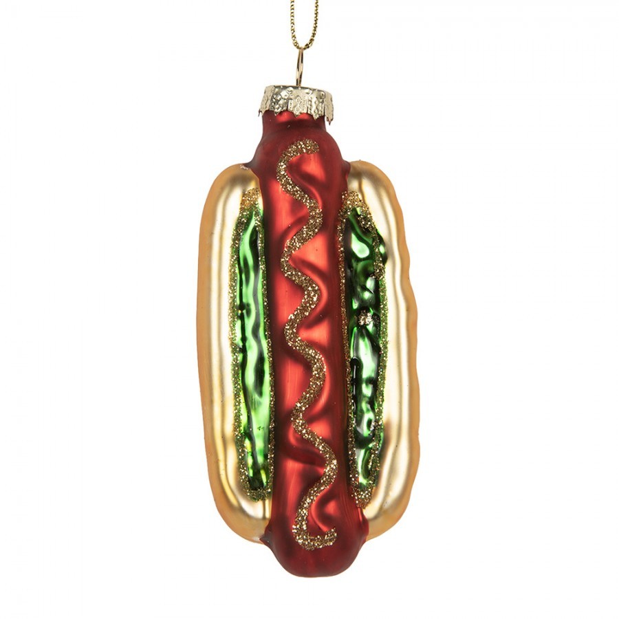 Christmas Ornament 4x3x10 Cm Gold Colored Glass - 10.0 cm