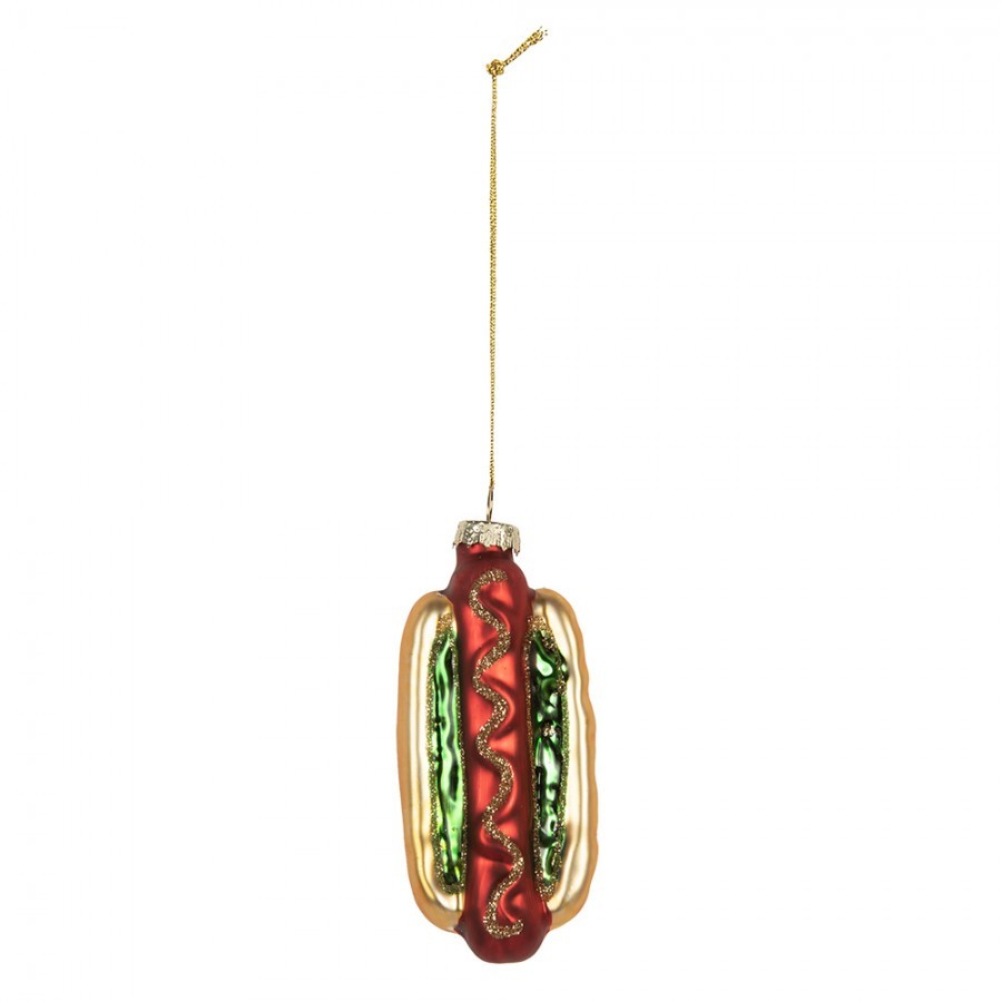 Christmas Ornament 4x3x10 Cm Gold Colored Glass - 10.0 cm Clayre & Eef Christmas Ornament 4x3x10 Cm Gold Colored Glass - 10.0 cm Clayre & Eef