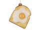 Christmas Ornament Egg 9x4x11 Cm White Glass - 9.0 cm Clayre & Eef