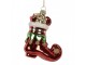 Christmas Ornament Boots 9x4x10 Cm Red Glass - 9.0 cm Clayre & Eef