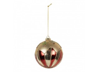 Christmas Bauble ? 8x8 Cm Gold Colored Glass - ? 8*8 cm