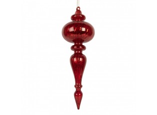 Christmas Bauble ? 9x28 Cm Red Glass - ? 9*28 cm