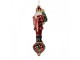 Christmas Ornament Nutcracker 6x5x20 Cm Red Glass - 6.0 cm Clayre & Eef