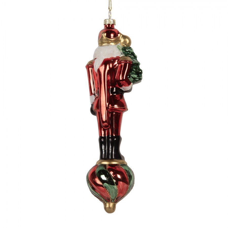 Christmas Ornament Nutcracker 6x5x20 Cm Red Glass - 6.0 cm Clayre & Eef Christmas Ornament Nutcracker 6x5x20 Cm Red Glass - 6.0 cm Clayre & Eef