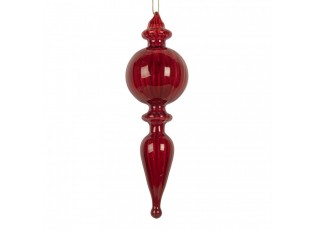 Christmas Bauble ? 5x17 Cm Red Glass - ? 5*17 cm