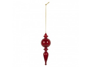 Christmas Bauble ? 5x17 Cm Red Glass - ? 5*17 cm