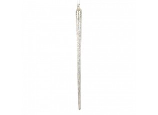Christmas Ornament Icicle ? 2x25 Cm Transparent Glass - ? 2*25 cm