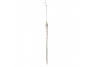 Christmas Ornament Icicle ? 2x25 Cm Transparent Glass - ? 2*25 cm