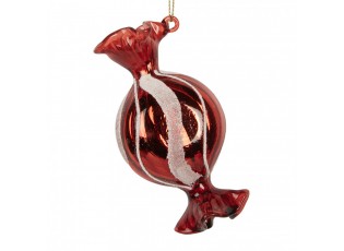 Christmas Ornament 5x4x10 Cm Red Glass - 10.0 cm