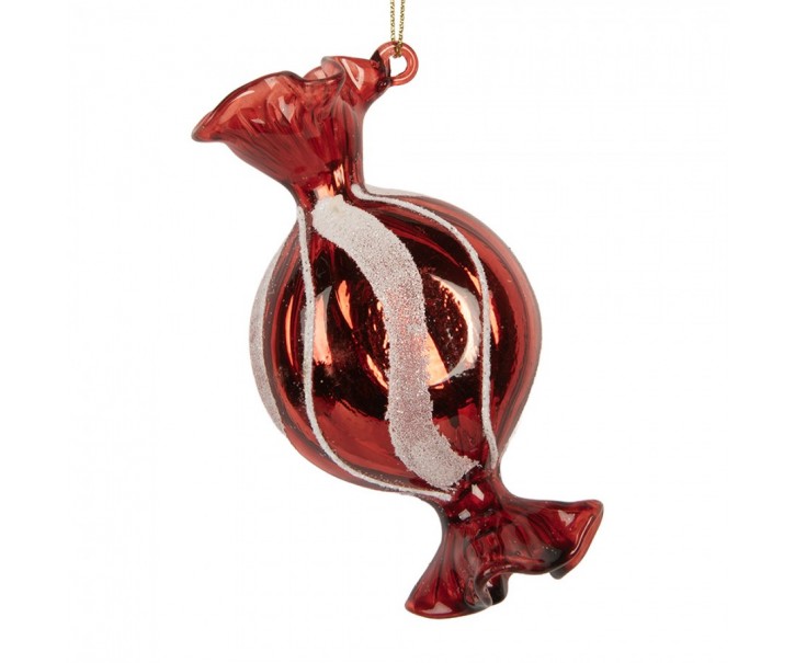 Christmas Ornament 5x4x10 Cm Red Glass - 10.0 cm Clayre & Eef