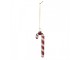 Christmas Ornament Candy Cane 4x1x12 Cm Red Glass - 4.0 cm Clayre & Eef