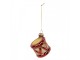Christmas Ornament Drum ? 4x5 Cm Red Glass - ? 4*5 cm Clayre & Eef
