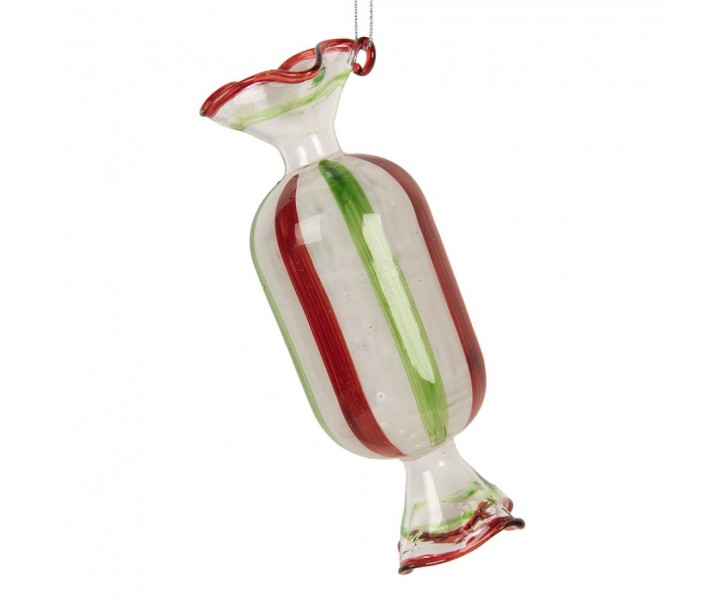 Christmas Ornament ? 5x13 Cm White Glass - ? 5*13 cm Clayre & Eef