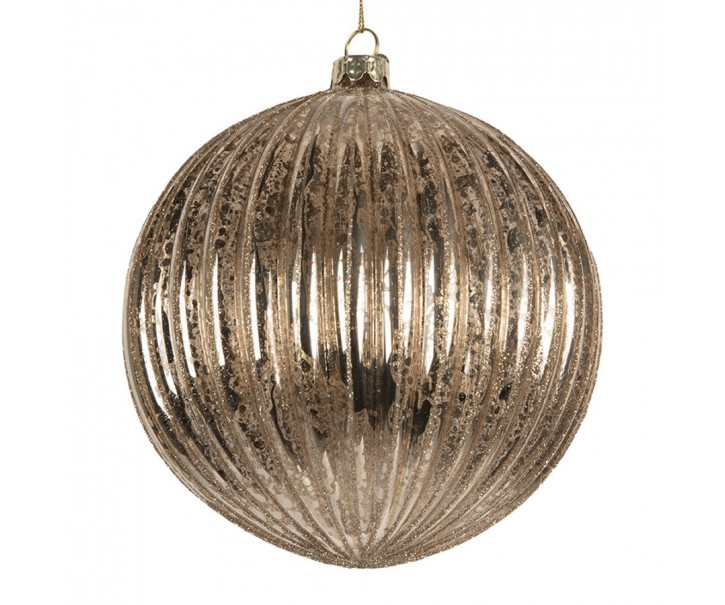 Christmas Bauble ? 15x15 Cm Transparent Glass - ? 15*15 cm Clayre & Eef