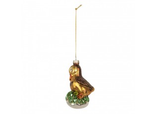 Christmas Ornament Duck 6x5x11 Cm Brown Glass - 6.0 cm
