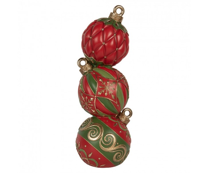 Christmas Decoration With LED Lighting 14x14x40 Cm Red Plastic - 14.0 cm Clayre & Eef