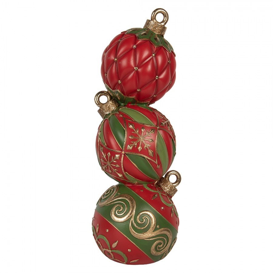 Christmas Decoration With LED Lighting 14x14x40 Cm Red Plastic - 14.0 cm