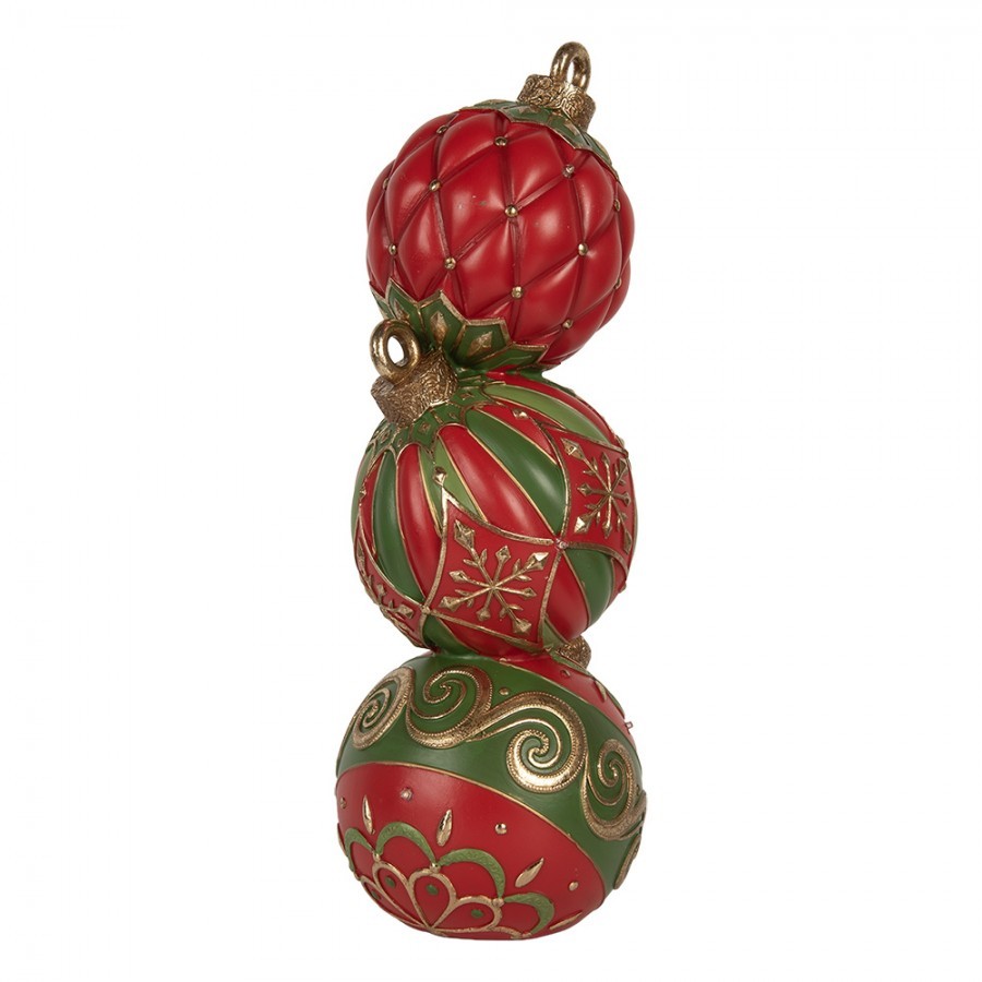 Christmas Decoration With LED Lighting 14x14x40 Cm Red Plastic - 14.0 cm