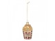 Christmas Ornament 6x3x10 Cm White Glass - 6.0 cm Clayre & Eef