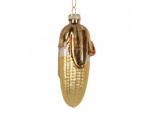 Christmas Ornament ? 4x10 Cm Gold Colored Glass - ? 4*10 cm