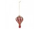 Christmas Ornament Hot Air Balloon ? 6x9 Cm Red Glass - ? 6*9 cm Clayre & Eef