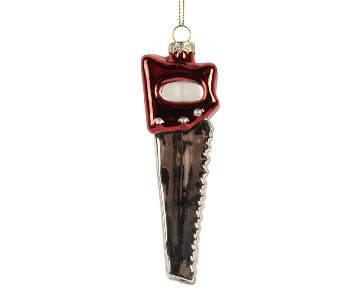 Christmas Ornament 4x3x13 Cm Silver Colored Glass - 13.0 cm Clayre & Eef