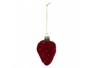 Christmas Ornament Strawberries 6x5x8 Cm Red Glass - 8.0 cm