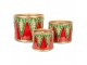 Christmas Decoration Figurine Drum ? 32x25/? 24x19/? 18x15 Cm Red Plastic - ? 32*25 / ? 24*19 / ? 18*15 cm Clayre & Eef