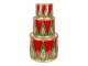 Christmas Decoration Figurine Drum ? 32x25/? 24x19/? 18x15 Cm Red Plastic - ? 32*25 / ? 24*19 / ? 18*15 cm Clayre & Eef