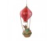Christmas Ornament Hot Air Balloon ? 7x17 Cm Red Plastic - ? 7*17 cm Clayre & Eef