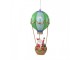 Christmas Ornament Hot Air Balloon ? 8x18 Cm Green Plastic - ? 8*18 cm Clayre & Eef