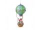 Christmas Ornament Hot Air Balloon ? 8x18 Cm Green Plastic - ? 8*18 cm Clayre & Eef